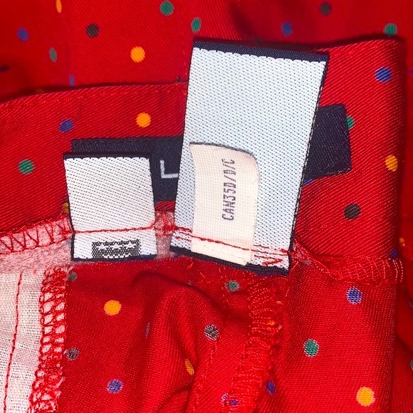 VINTAGE LIZ CLAIBORNE LIZSPORT HIGH WAIST POLKA DOT SHORTS - Picture 8 of 15